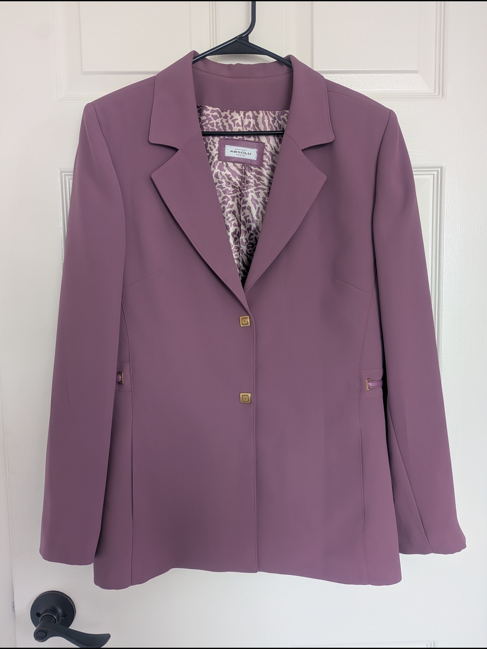 Absolu Paris Dusty Mauve Notch-Lapel Blazer